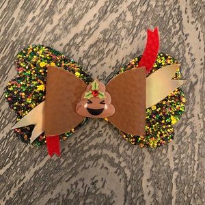 Christmas Emoji Hair Bow